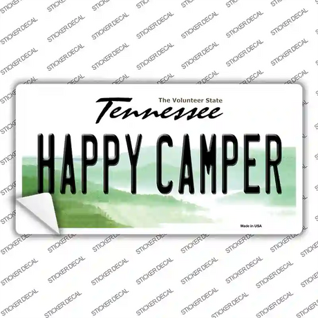 Happy Camper Tennessee Novelty Sticker Decal Small