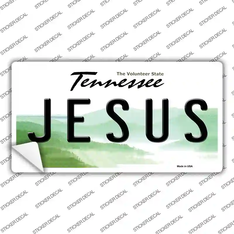 Jesus Tennessee Novelty Sticker Decal Small