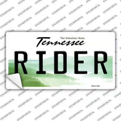 Rider Tennessee Novelty Sticker Decal Small