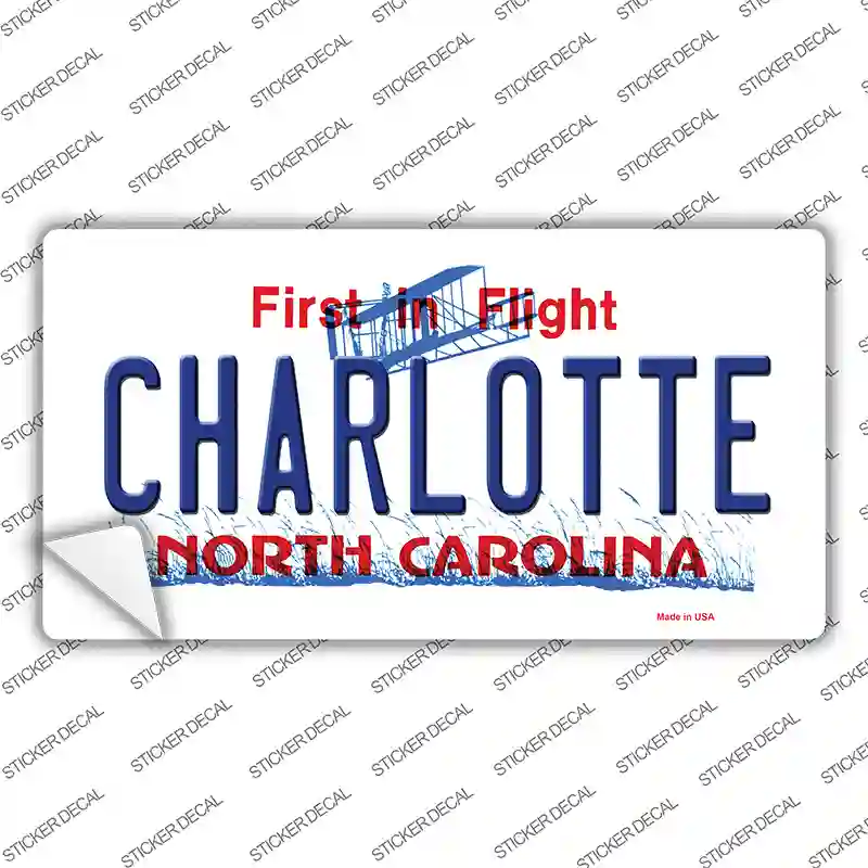 Charlotte North Carolina Novelty Sticker Decal Small