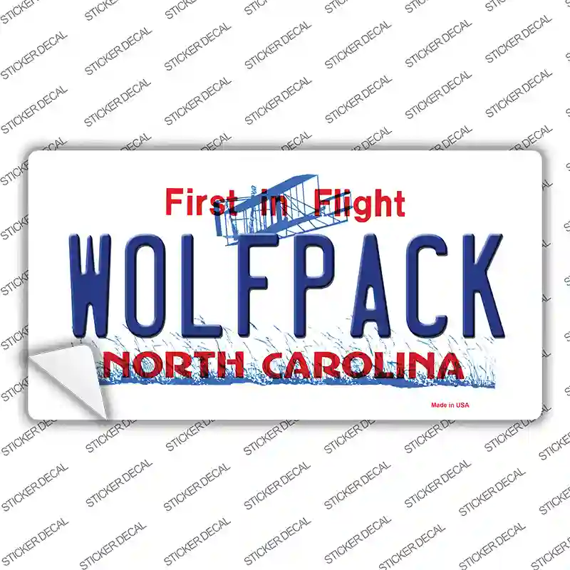 Wolfpack North Carolina Novelty Sticker Decal Small