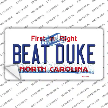 Beat Duke North Carolina Novelty Sticker Decal Small