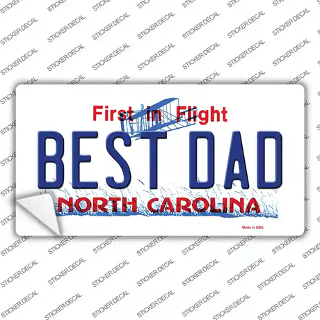 Best Dad North Carolina Novelty Sticker Decal Small