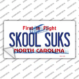 Skool Suks North Carolina Novelty Sticker Decal Small