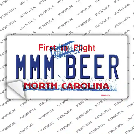 MMM Beer North Carolina Novelty Sticker Decal Small