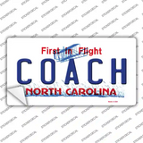 Coach North Carolina Novelty Sticker Decal Small