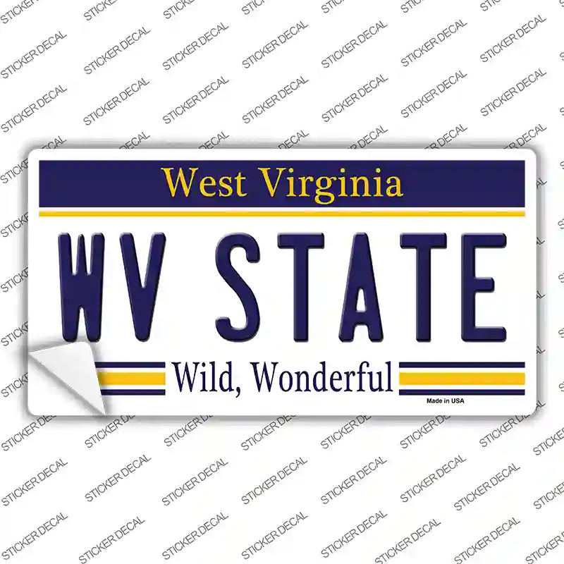 West Virginia State Novelty Sticker Decal Small