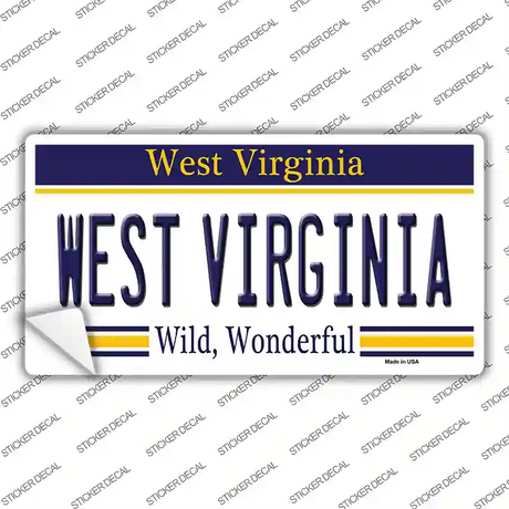 West Virginia Novelty Sticker Decal Small