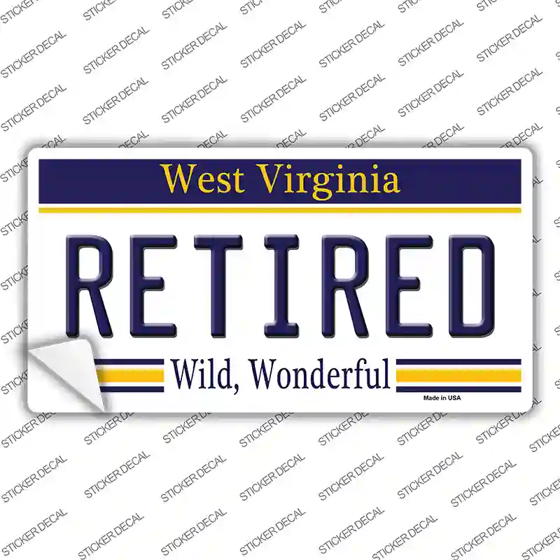 Retired West Virginia Novelty Sticker Decal Small