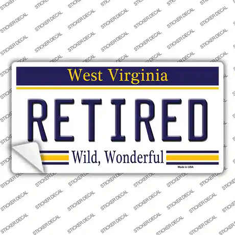 Retired West Virginia Novelty Sticker Decal Small