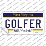 Golfer West Virginia Novelty Sticker Decal Small