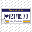 I Love West Virginia Novelty Sticker Decal Small