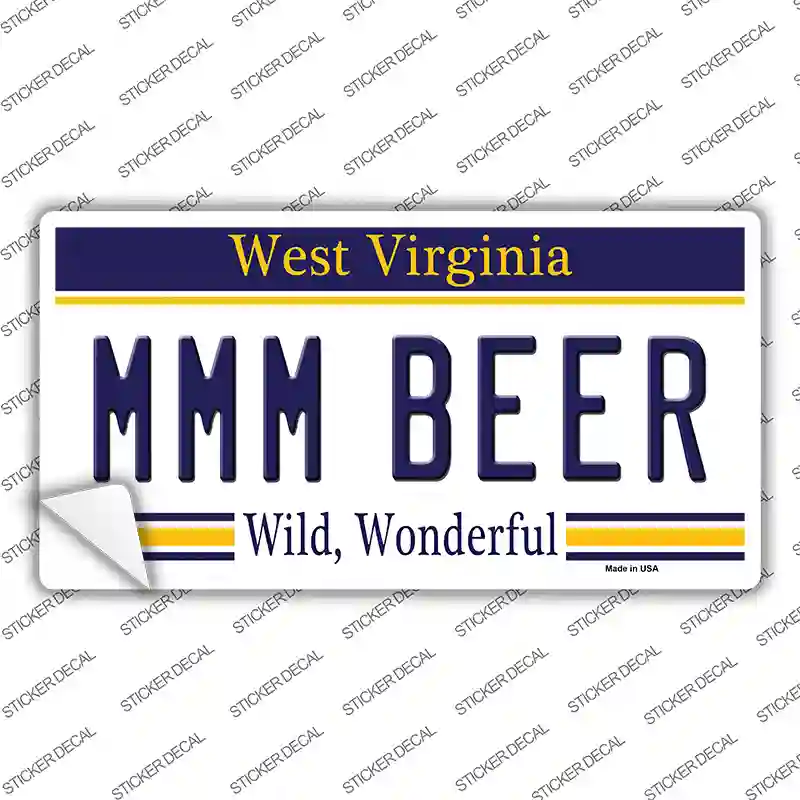 MMM Beer West Virginia Novelty Sticker Decal Small