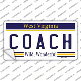 Coach West Virginia Novelty Sticker Decal Small