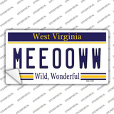 Meeooww West Virginia Novelty Sticker Decal Small