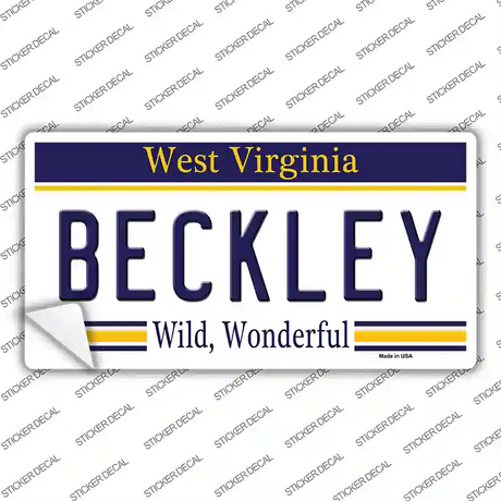 Beckley West Virginia Novelty Sticker Decal Small