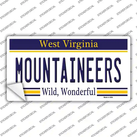 Mountaineers West Virginia Novelty Sticker Decal Small