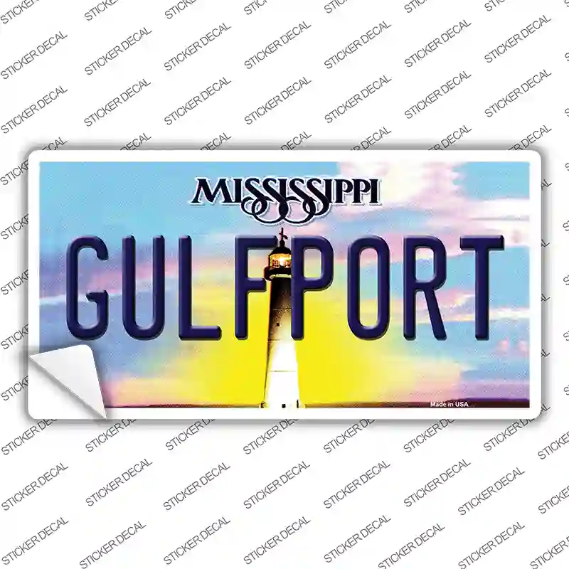 Gulfport Mississippi Novelty Sticker Decal Small