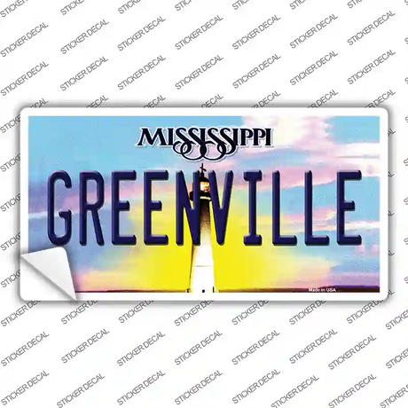 Greenville Mississippi Novelty Sticker Decal Small