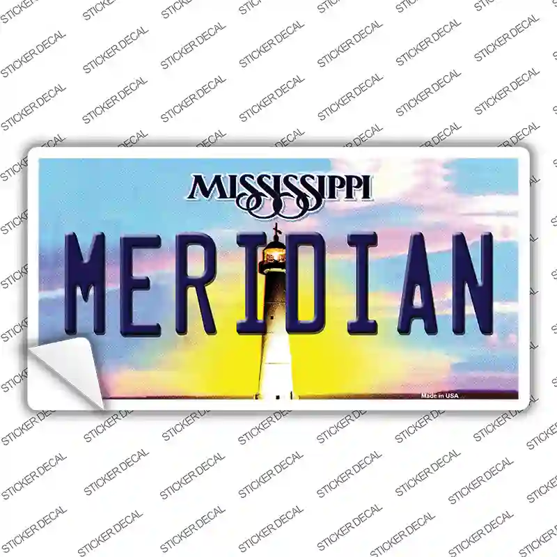 Meridian Mississippi Novelty Sticker Decal Small