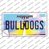 Bulldogs Mississippi Novelty Sticker Decal Small