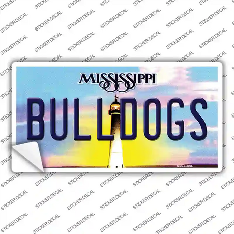 Bulldogs Mississippi Novelty Sticker Decal Small