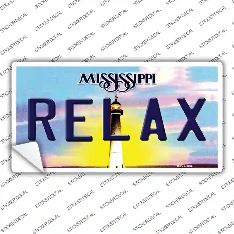 Relax Mississippi Novelty Sticker Decal Small