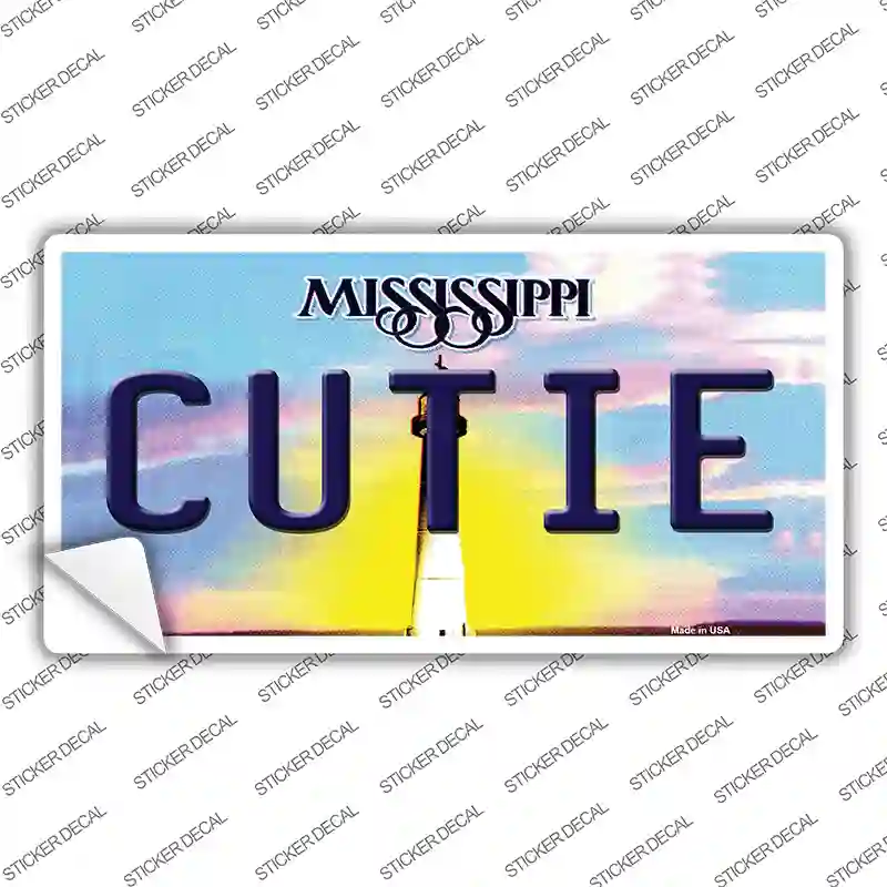 Cutie Mississippi Novelty Sticker Decal Small