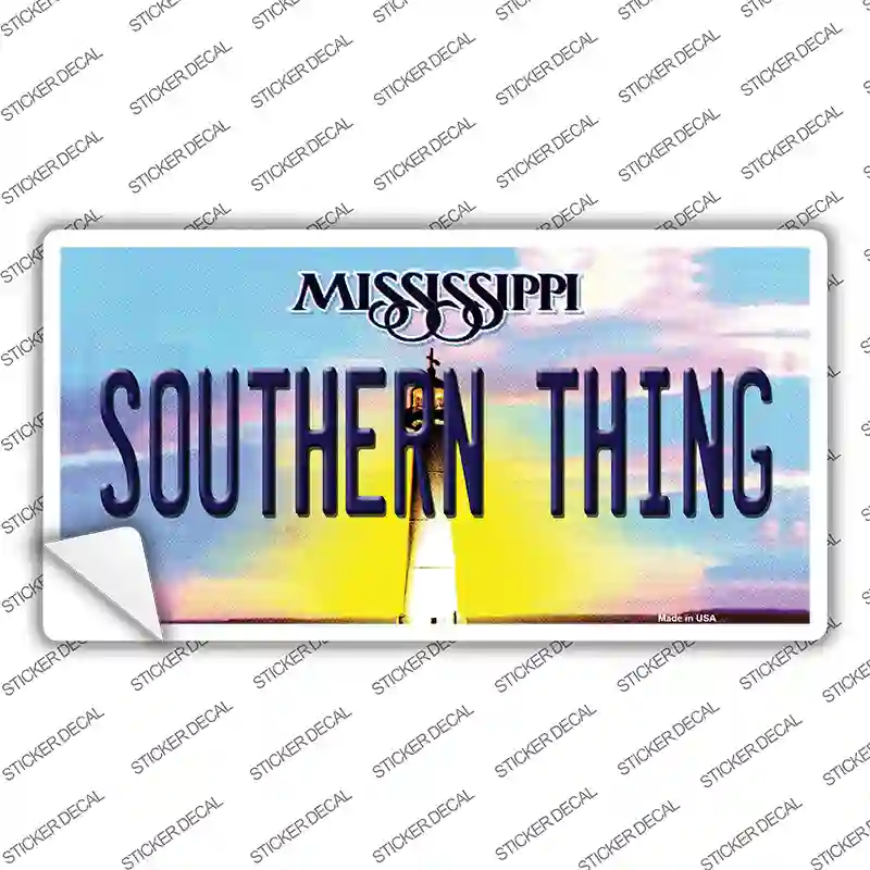 Southern Thing Mississippi Novelty Sticker Decal Small