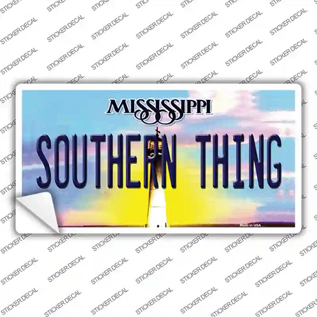 Southern Thing Mississippi Novelty Sticker Decal Small