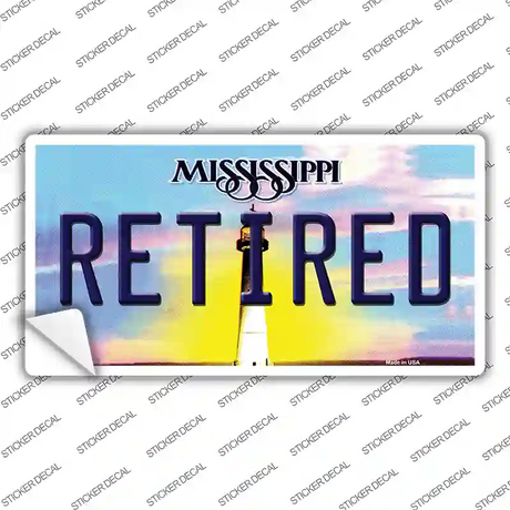 Retired Mississippi Novelty Sticker Decal Small