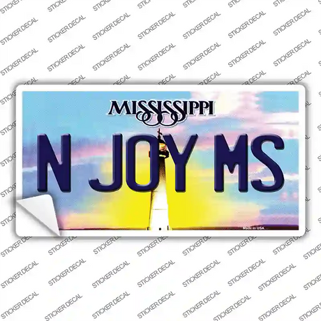 N Joy Mississippi Novelty Sticker Decal Small