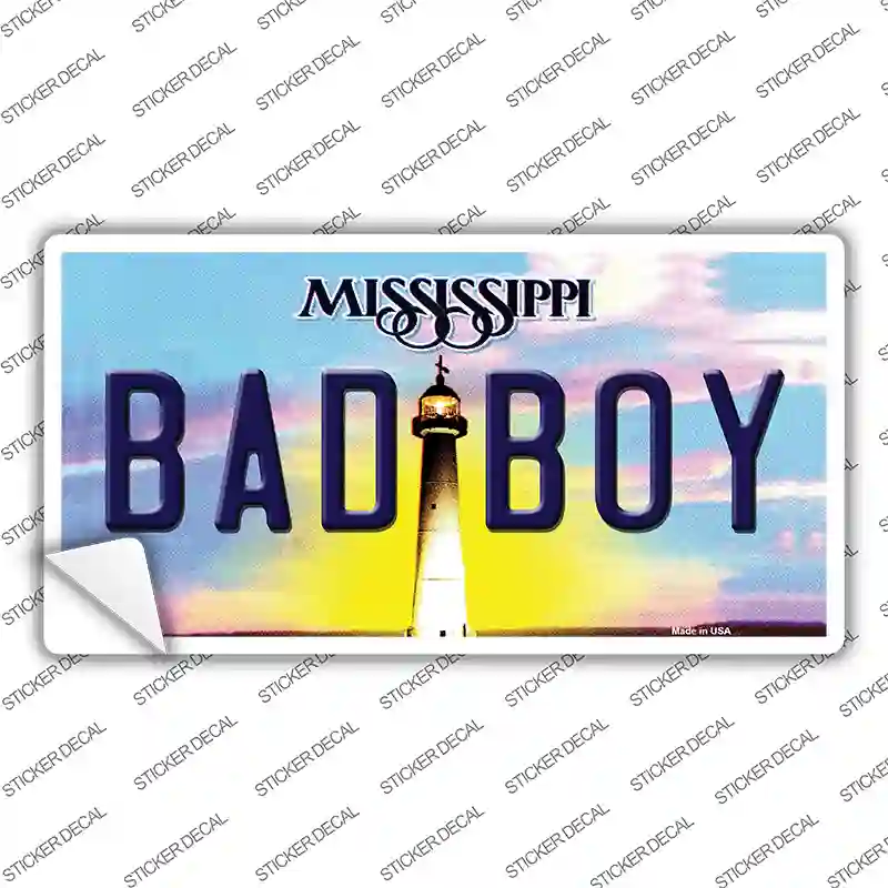 Bad Boy Mississippi Novelty Sticker Decal Small