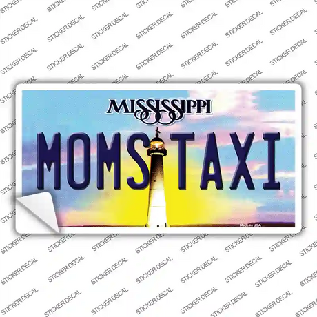 Moms Taxi Mississippi Novelty Sticker Decal Small