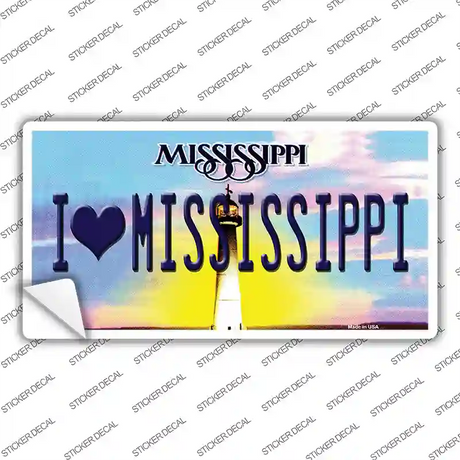 I Love Mississippi Novelty Sticker Decal Small