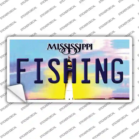 Fishing Mississippi Novelty Sticker Decal Small