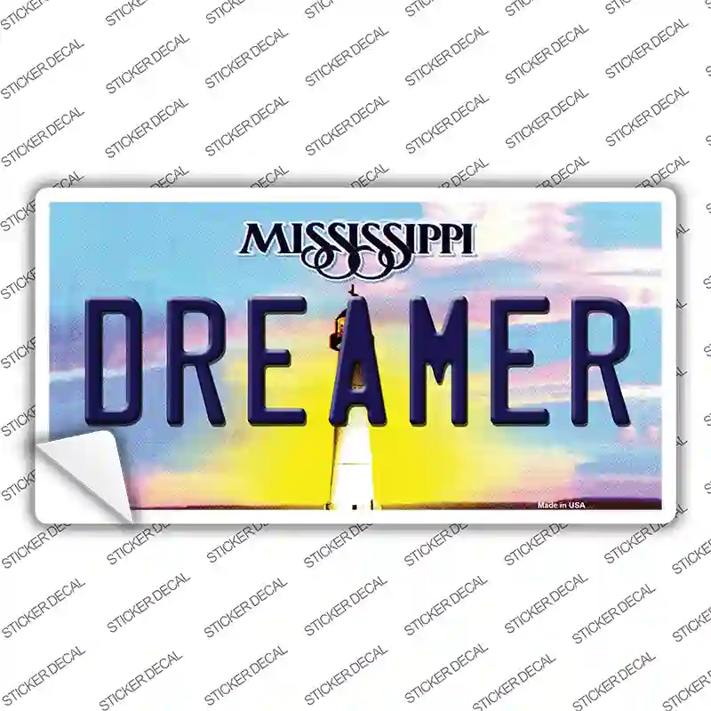 Dreamer Mississippi Novelty Sticker Decal Small