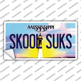 Skool Suks Mississippi Novelty Sticker Decal Small