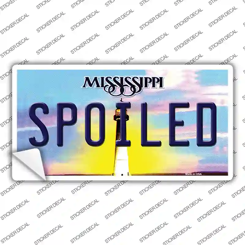 Spoiled Mississippi Novelty Sticker Decal Small