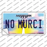 No Murci Mississippi Novelty Sticker Decal Small