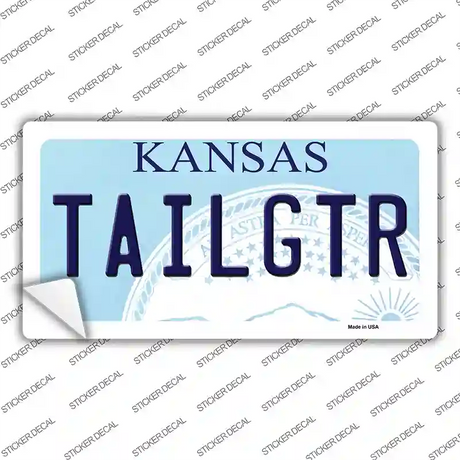 Tailgtr Kansas Novelty Sticker Decal Small