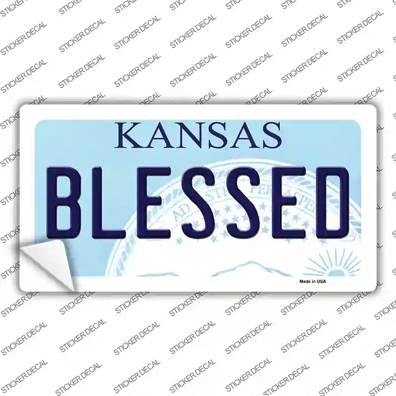 Blessed Kansas Novelty Sticker Decal Small