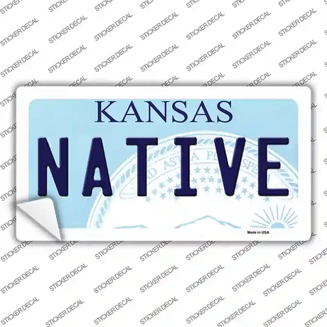 Native Kansas Novelty Sticker Decal Small