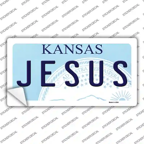 Jesus Kansas Novelty Sticker Decal Small