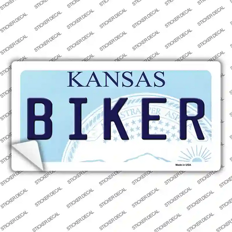 Biker Kansas Novelty Sticker Decal Small