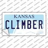 Climber Kansas Novelty Sticker Decal Small