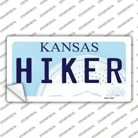 Hiker Kansas Novelty Sticker Decal Small