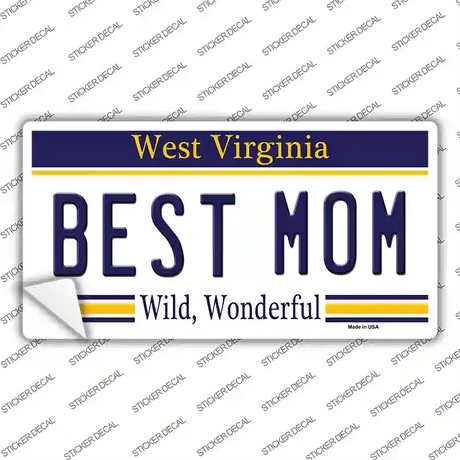 Best Mom West Virginia Novelty Sticker Decal Small