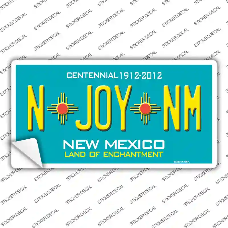 N Joy NM New Mexico Novelty Sticker Decal Small