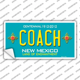 Coach New Mexico Novelty Sticker Decal Small